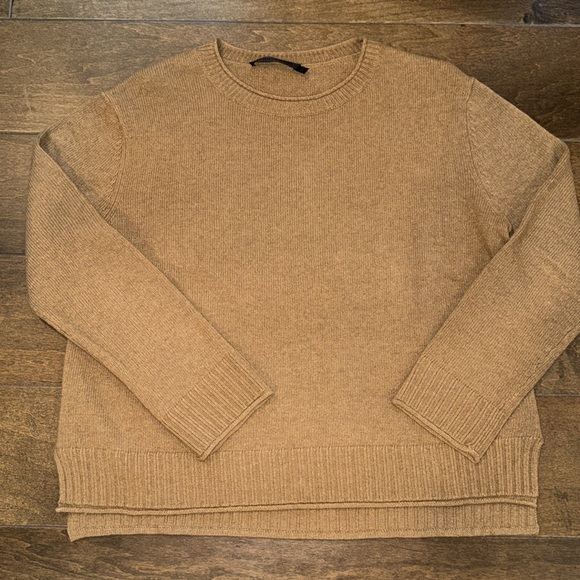 Jenni Kayne Everyday Dark Camel Crewneck Sweater - Picture 5 of 10